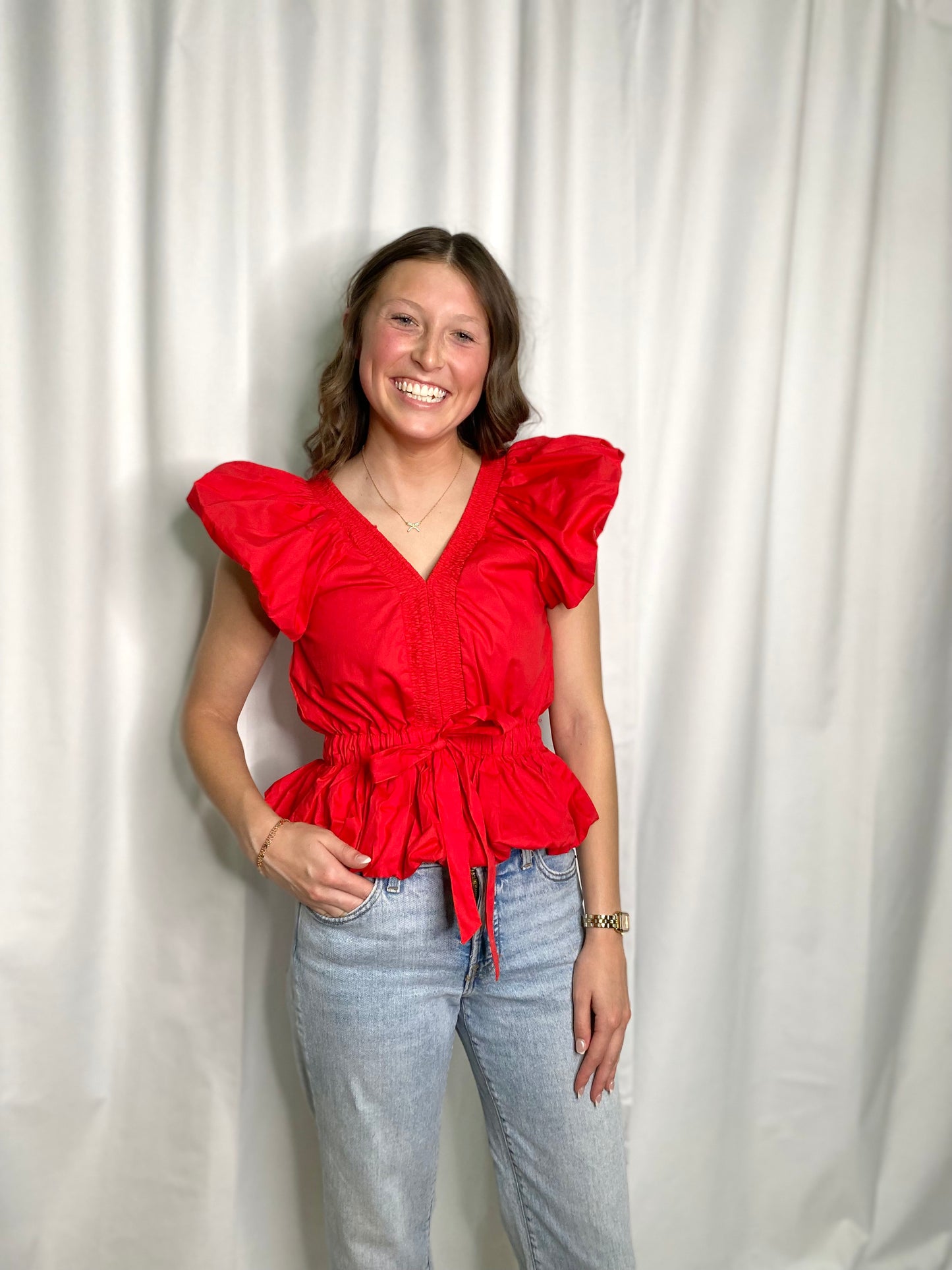 Red Tie Top