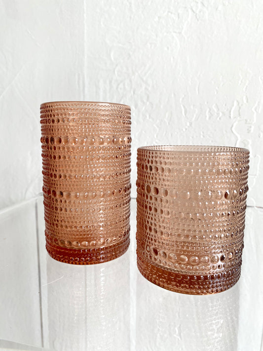 Orange Hobnail Glass