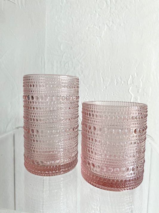 Beige Hobnail Glass