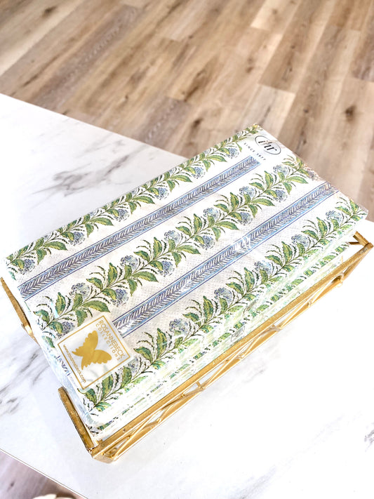 Hydrangea Stripe Paper Guest Towels