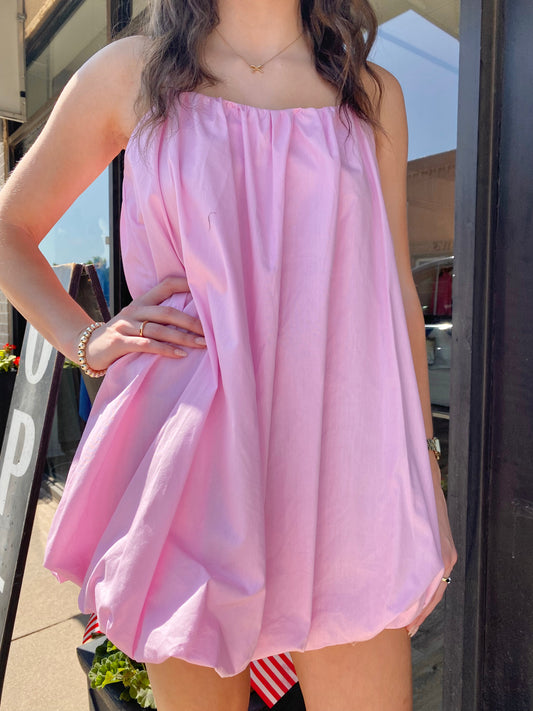 Poplin Dress in Bonbon