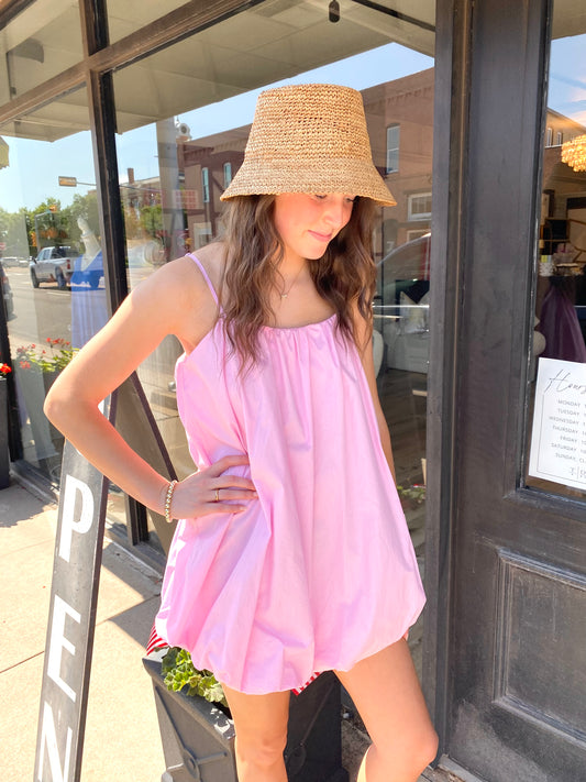 Poplin Dress in Bonbon