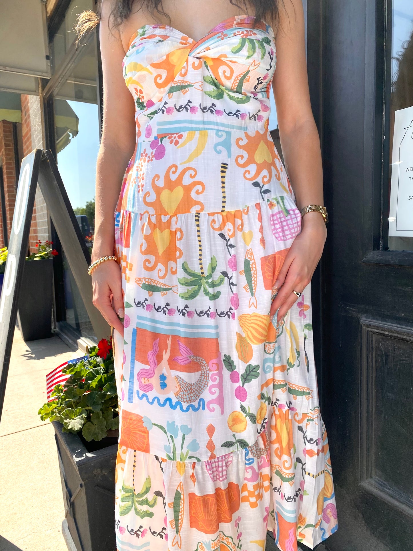 Destination Print Tube Dress