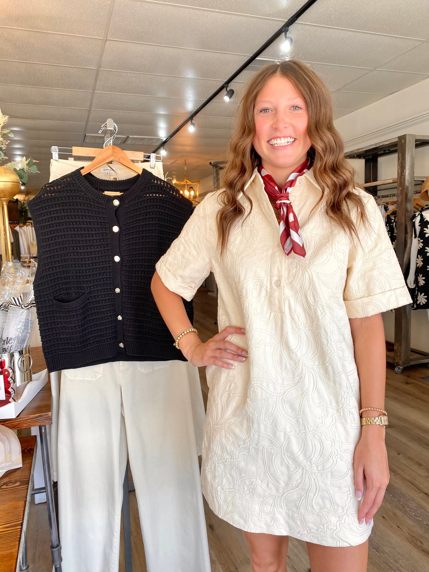 Olivia Cream Mini Dress