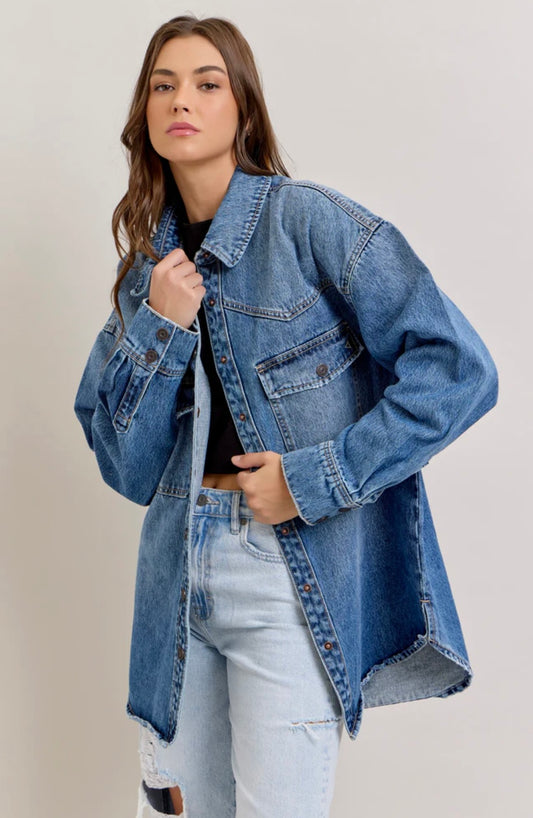 Abbey Oversized Denim Shirt