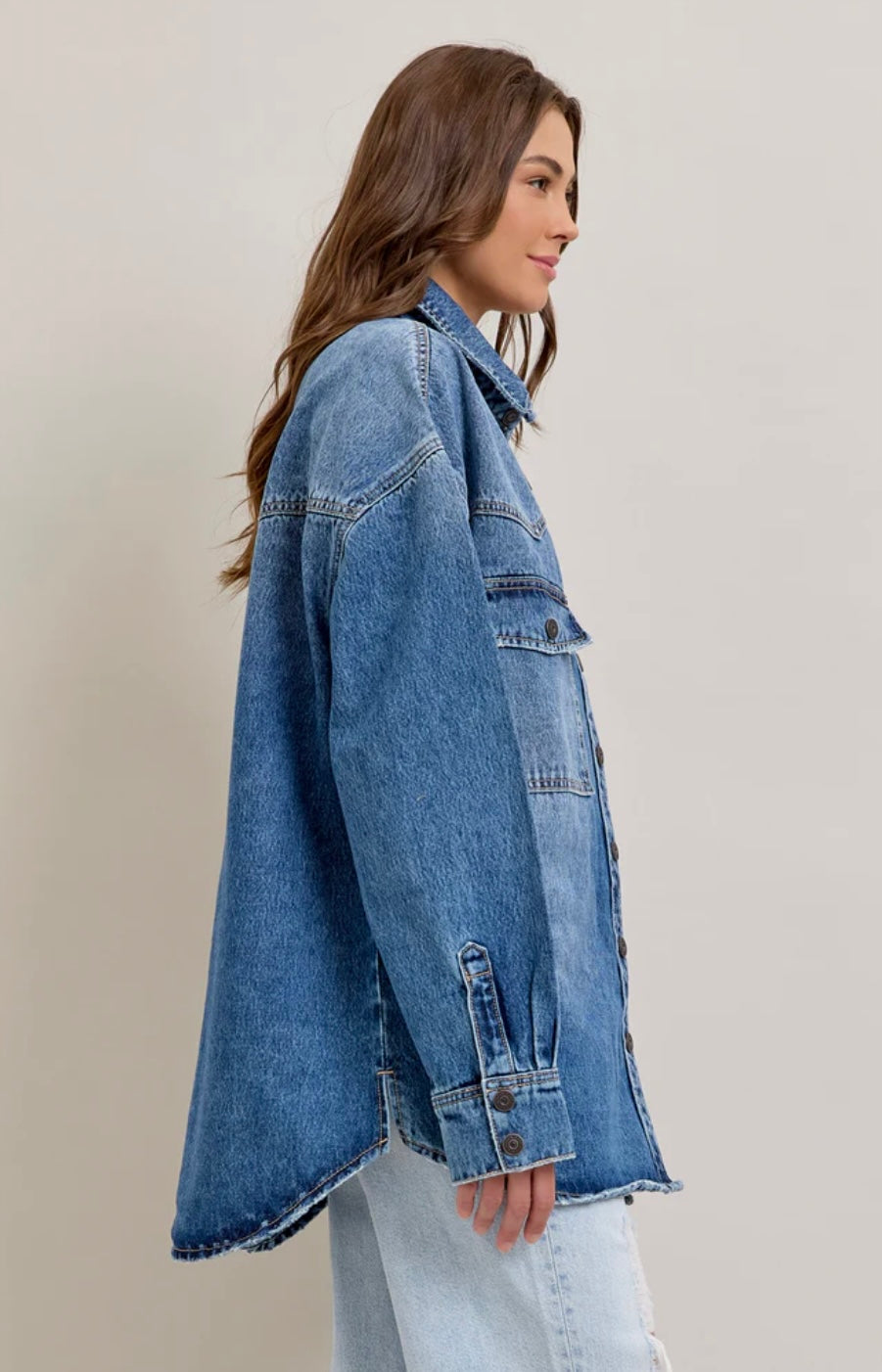 Abbey Oversized Denim Shirt