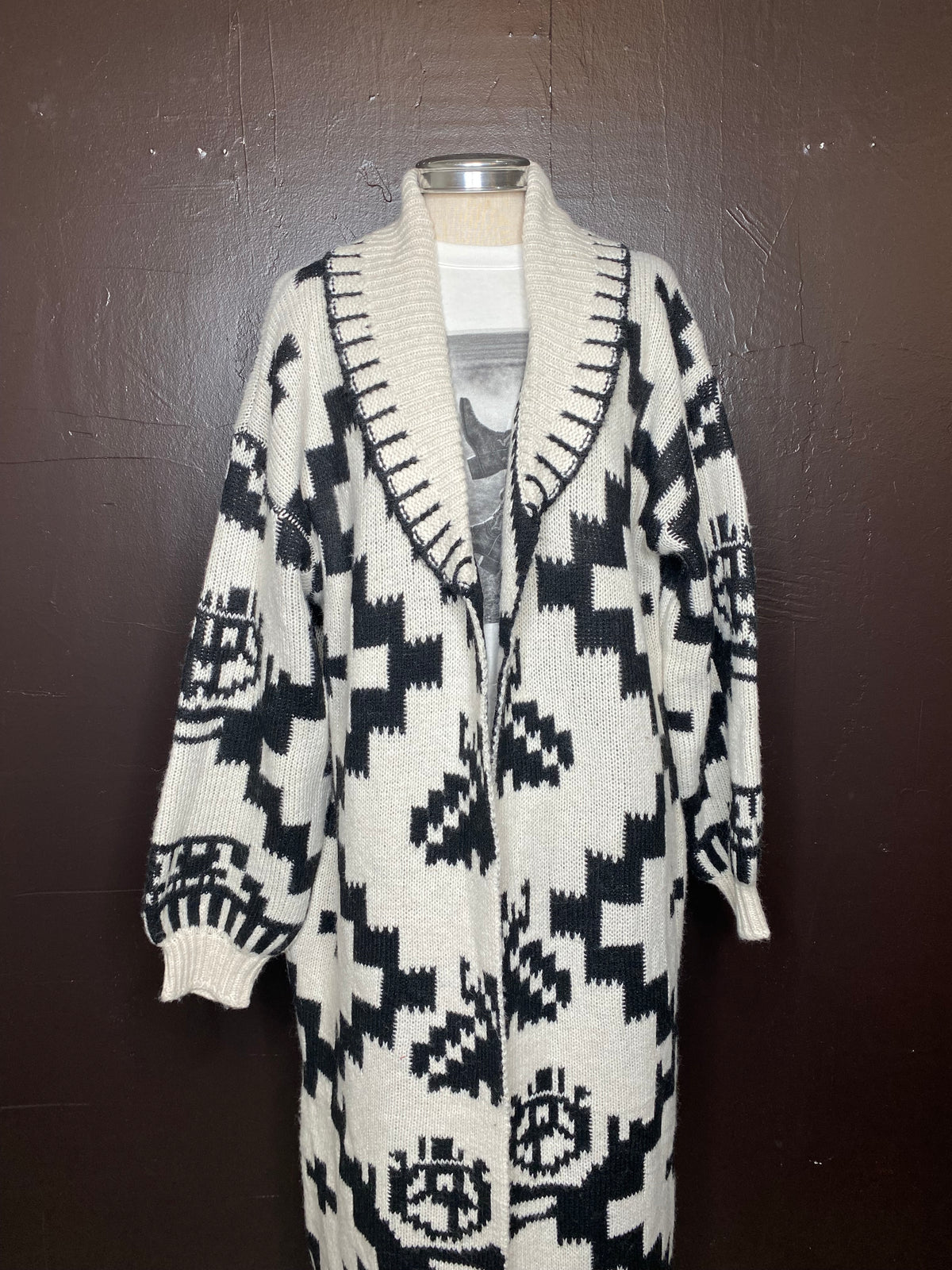 Cream and Brown Cardigan