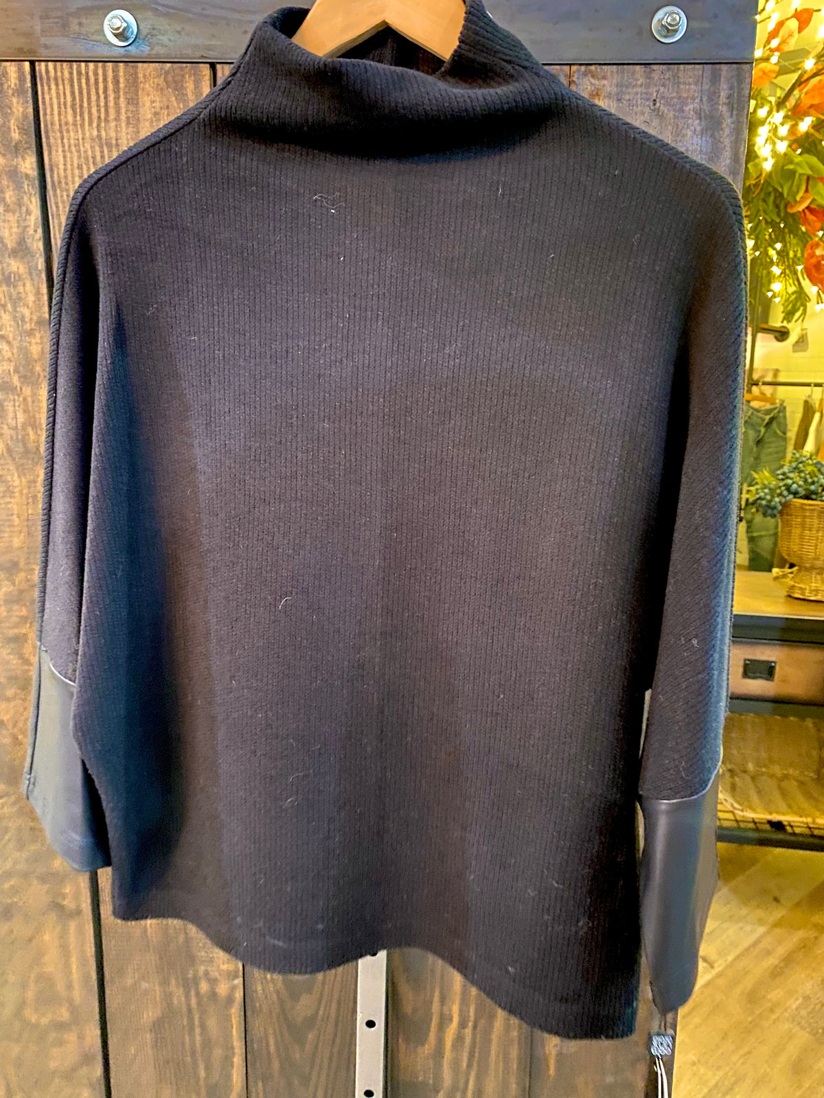 Black & Leather Sweater