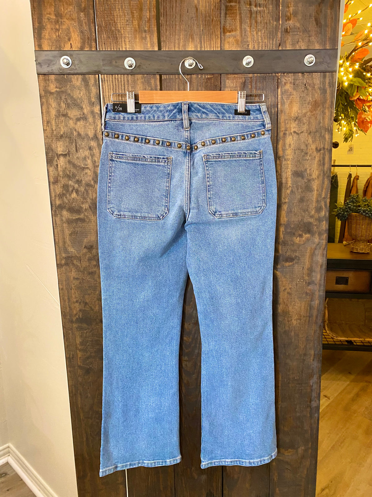 Hannah Patch Pocket Flare Jean