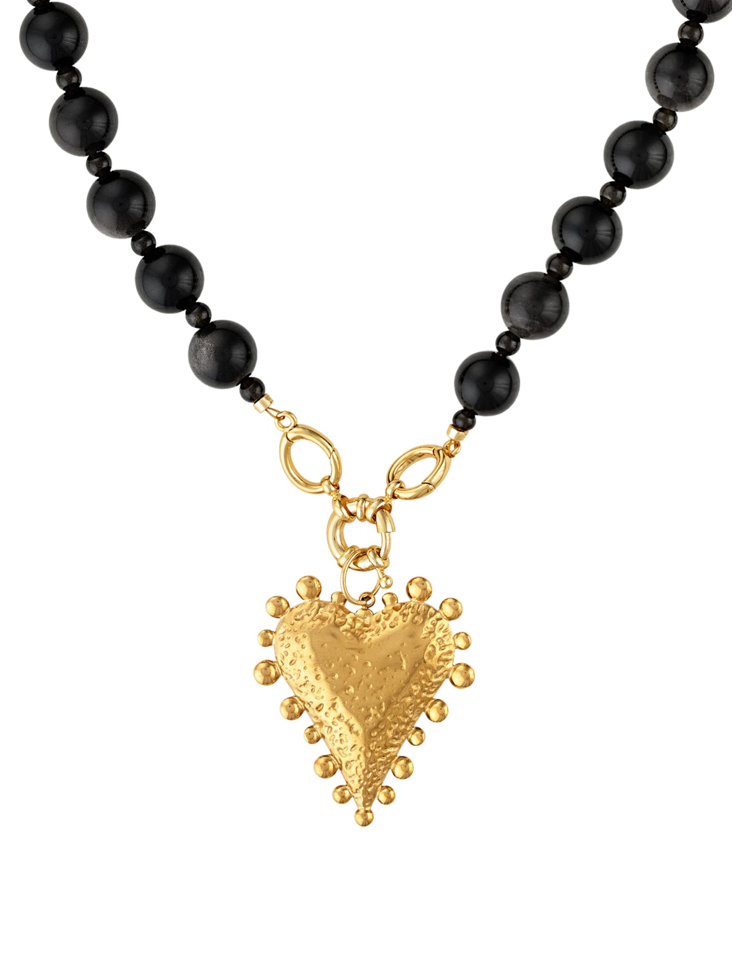 Lennon Gemstone Clasp Heart Necklace