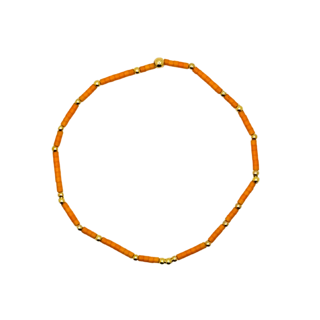 Orange Bitty Bauble Bracelet