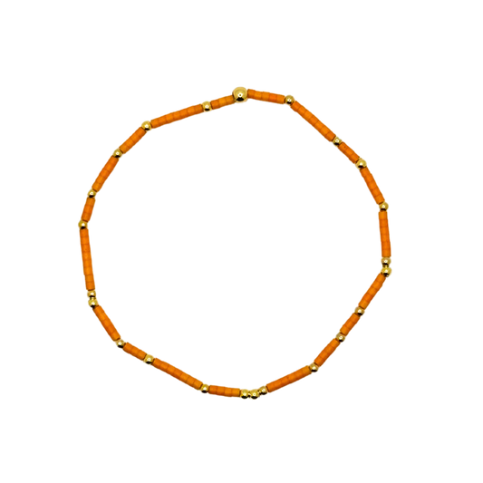 Orange Bitty Bauble Bracelet