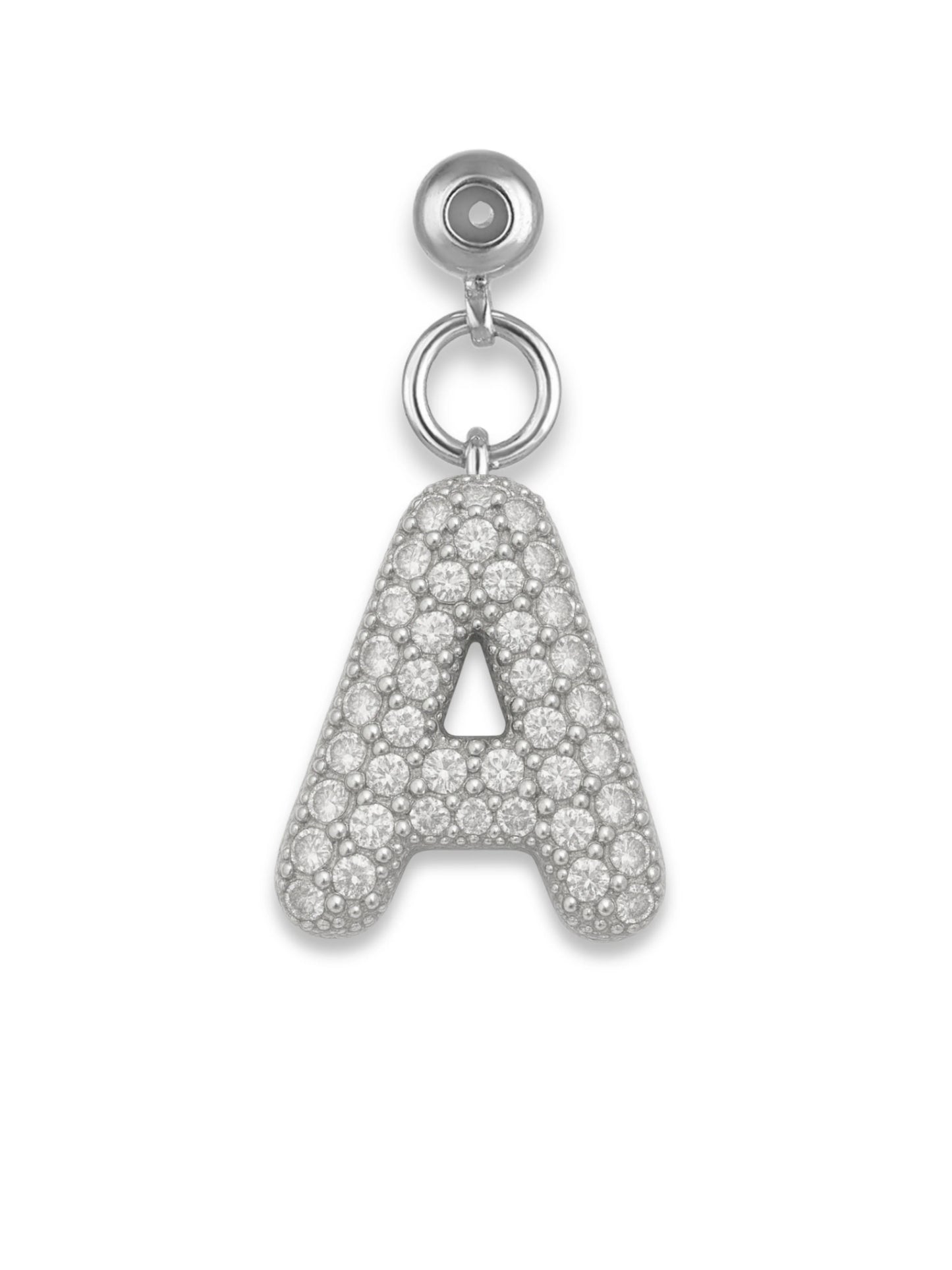 Silver Bubble Side Letter