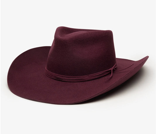 Vega Felt Hat in Wine