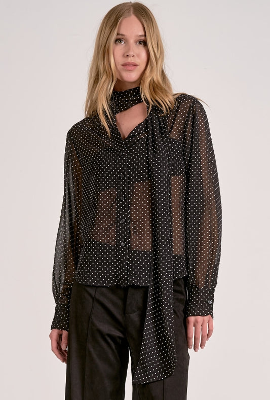Lizzie Dotted Blouse