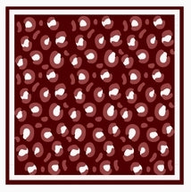 Maroon Leopard Neck Scarf