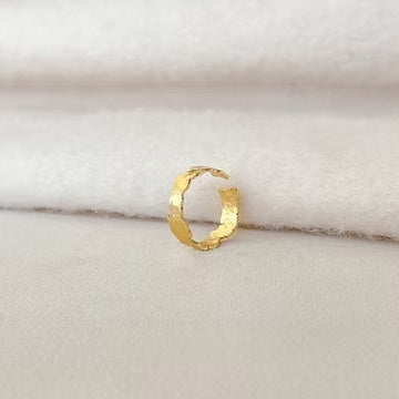 18K Gold Plated Hammered Ring