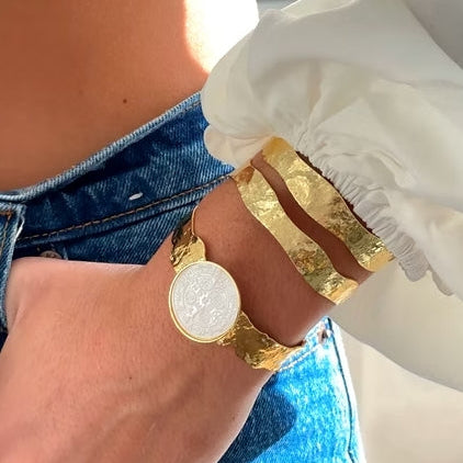 18K Gold Double Plated Cuff