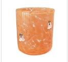 Orange Ghost Candy Corn Icon Candle