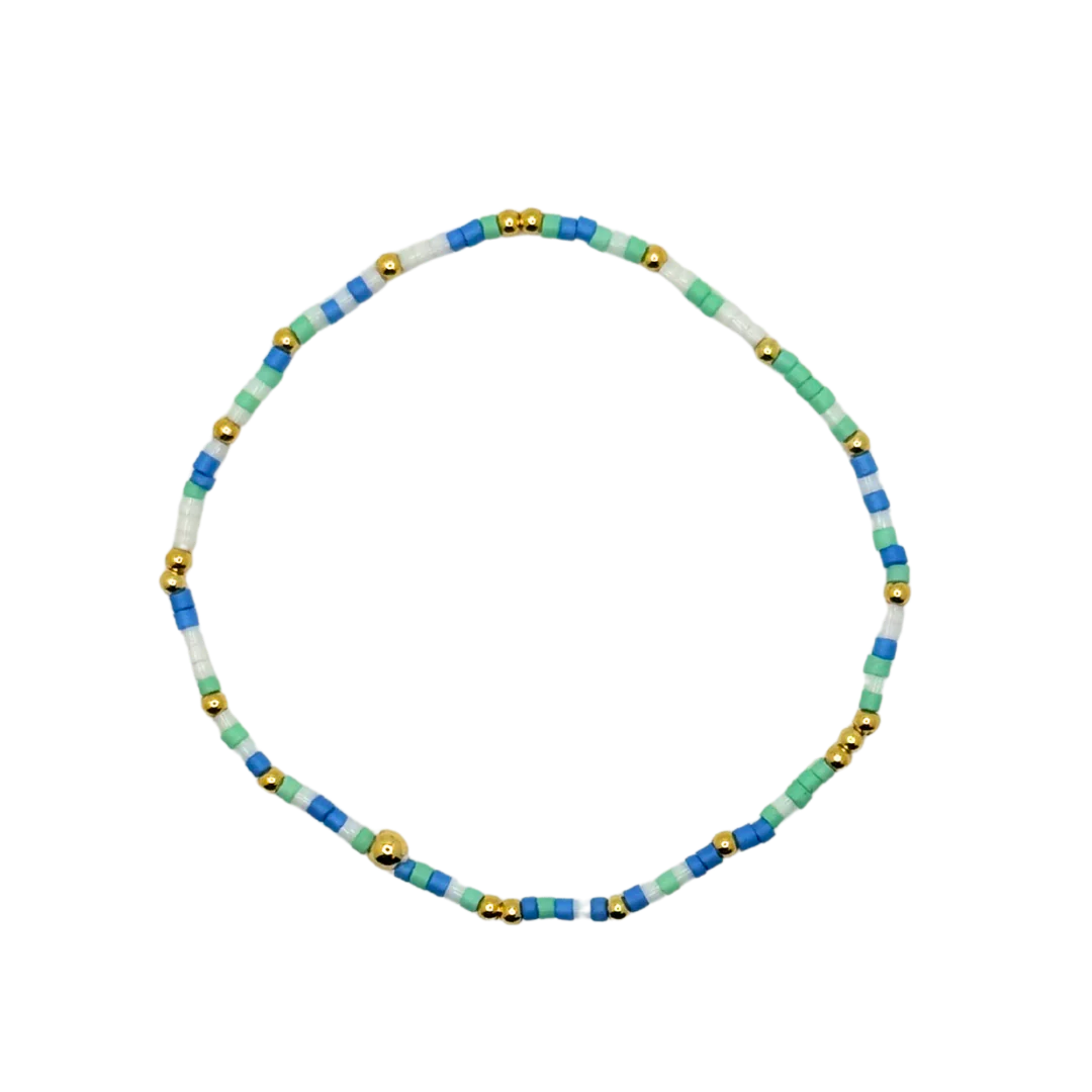 Seafoam Multi Color Bauble Bracelet