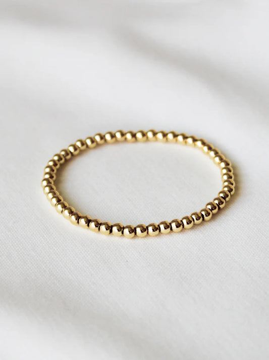 Stretch Gold Bead Bracelet