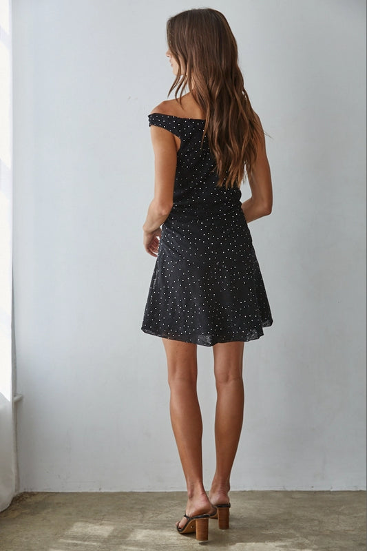 Lindy Black Mini Dress