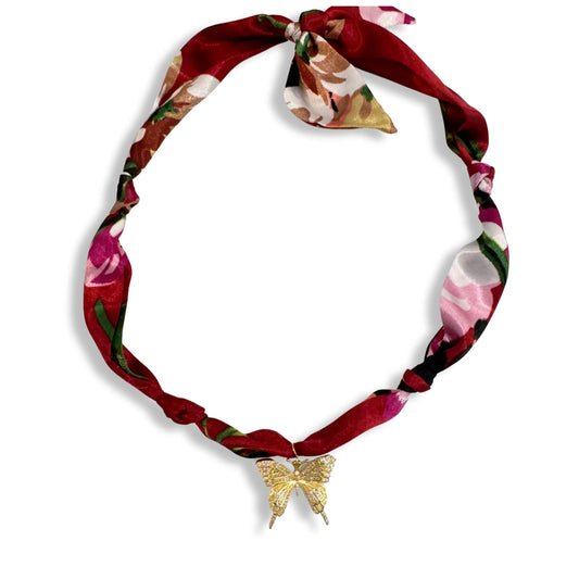 Big Butterfly Scarf Necklace