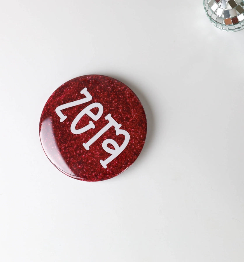 ZTA Glitter Game Day Button