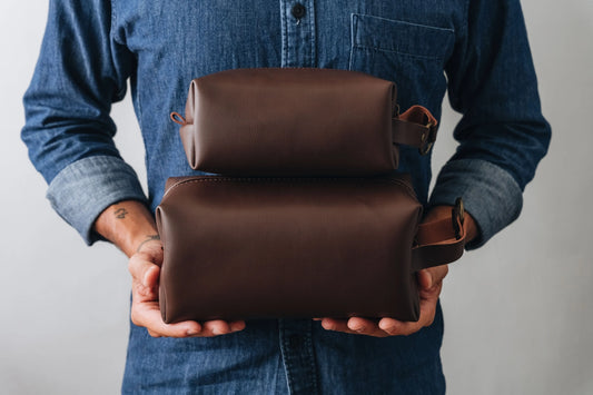 Men's Leather Dopp Kit