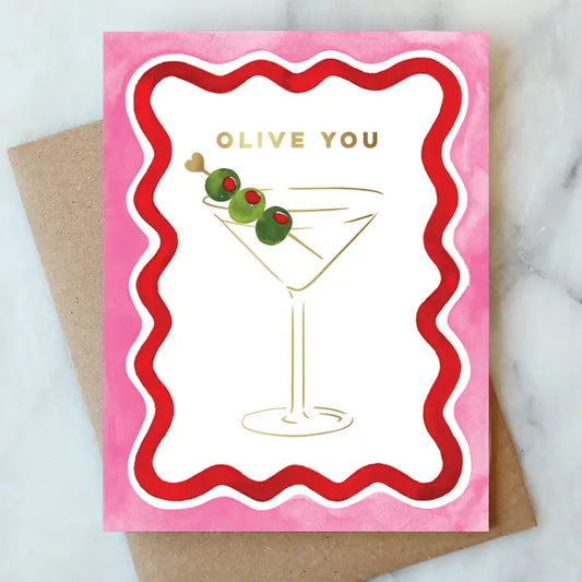 Olive You Martini Greeting Card