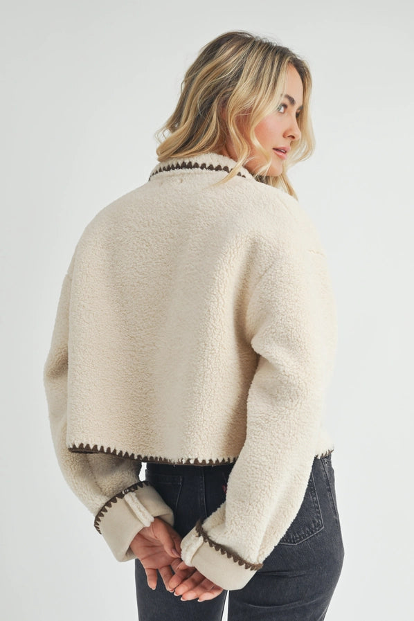 Contrast Stich Cardigan