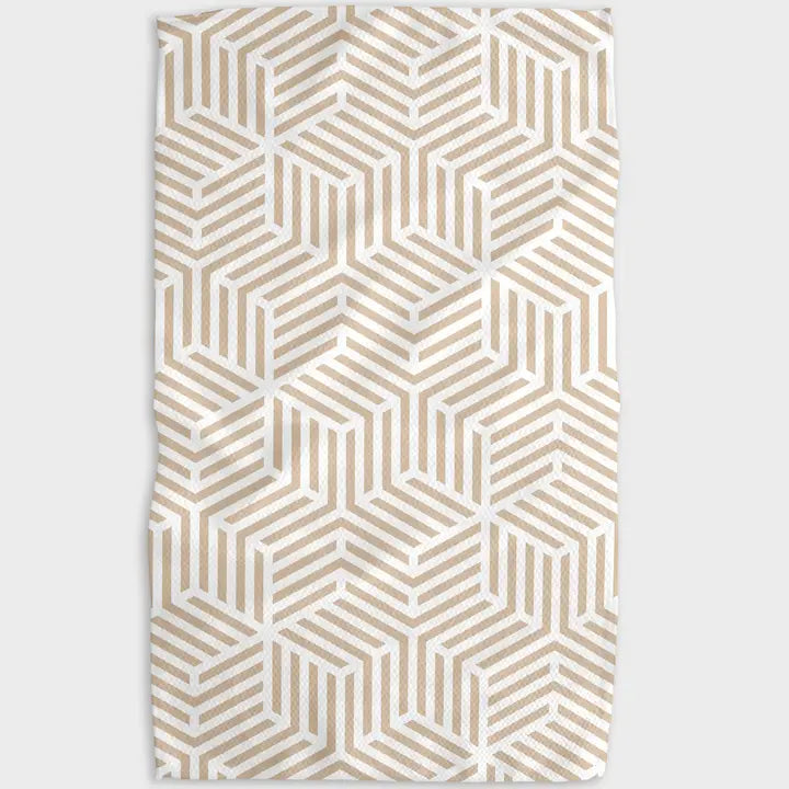 Stacked Cubes Tea Towel