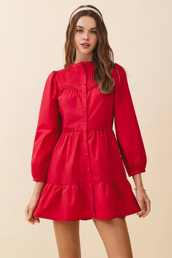 Celie Red Mini Dress