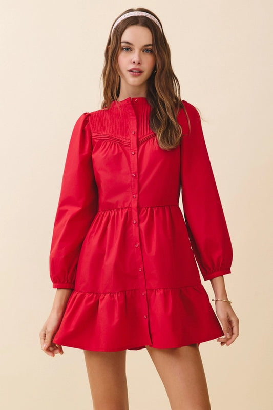 Celie Red Mini Dress