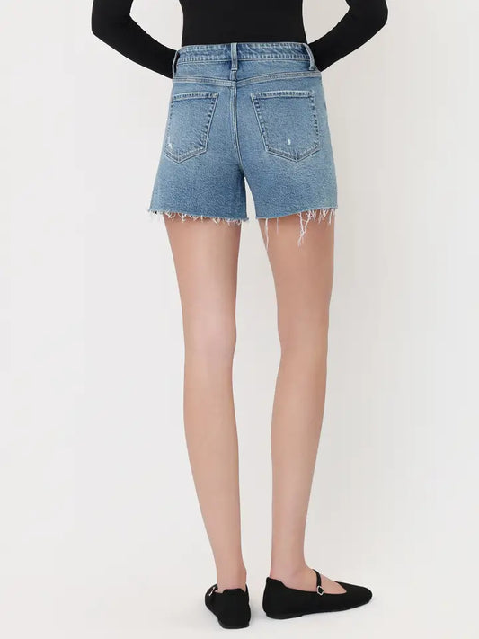 Liv Super High Rise A Line Denim Shorts