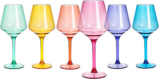 Colorful Acrylic Wine Glasses