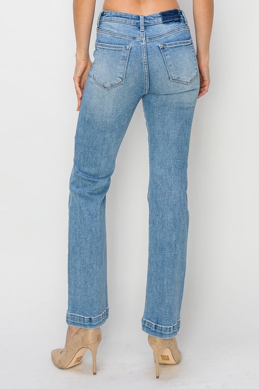 Risen Dark Patch Pocket Straight Leg Jean