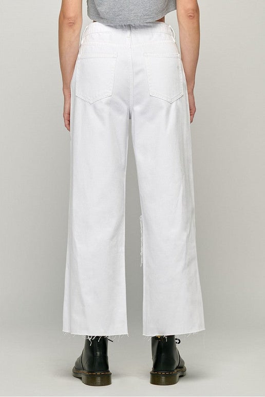 Nori White High-Rise Crop Jean