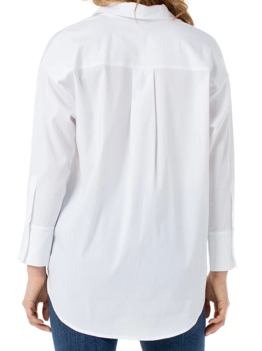 Oversized Classic White Button Down