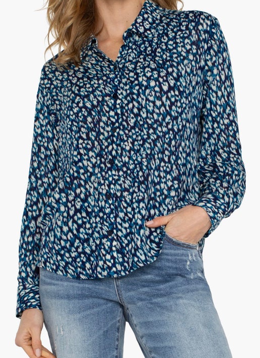 Bella Blue Animal Print Blouse