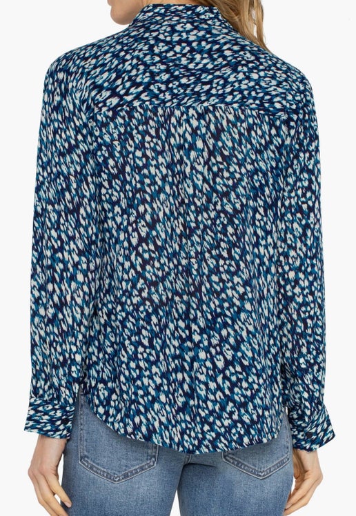 Bella Blue Animal Print Blouse