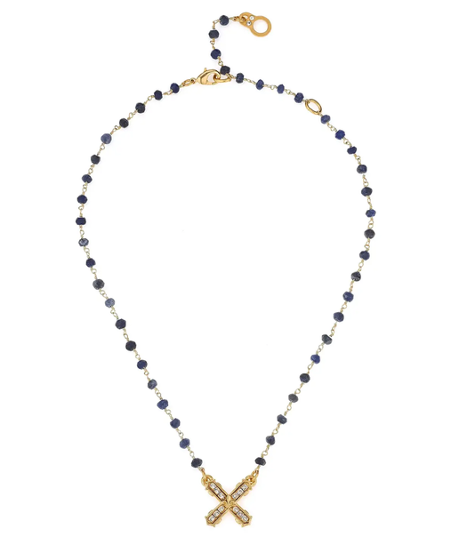 French Kande-The Joelle Necklace-Sodalite Gold