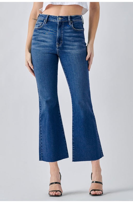 Happi High Rise Crop Flare Jean