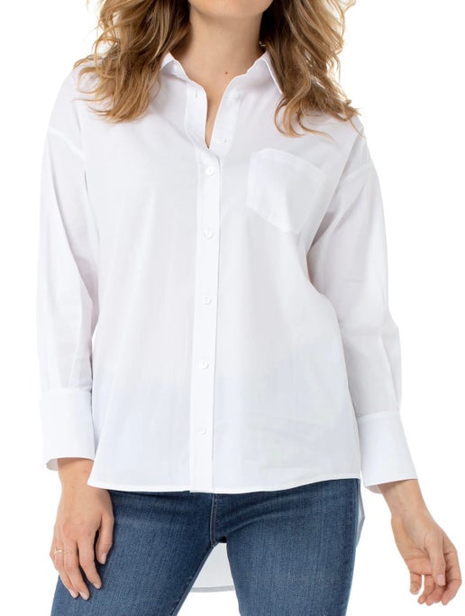 Oversized Classic White Button Down