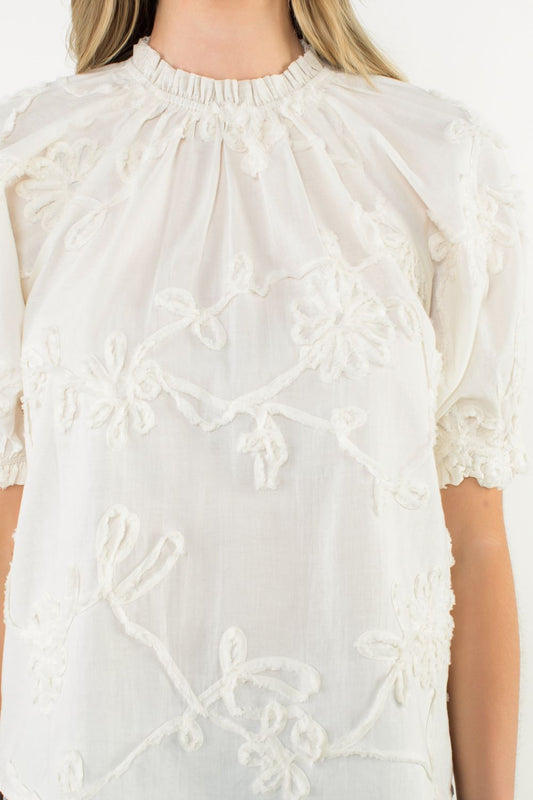 Sherri Cream Detail Top