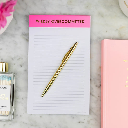 Wildly Overcommitted Lined Notepad- Pink