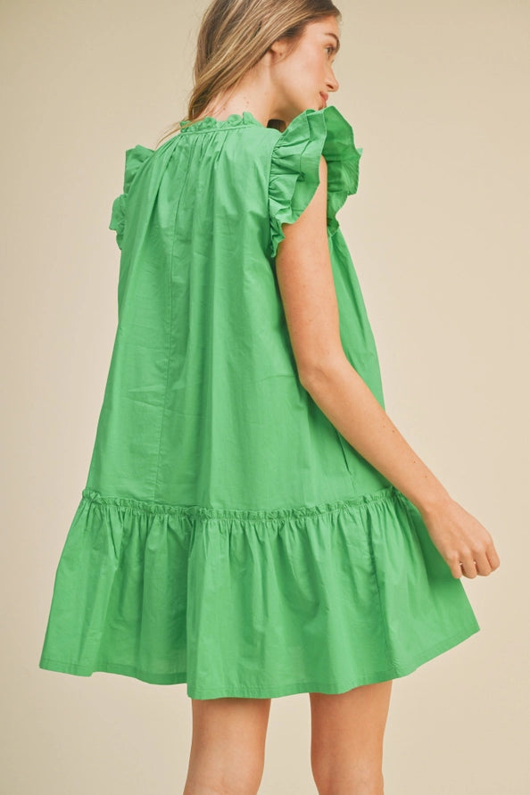 Hannah Flutter Sleeve Mini Dress
