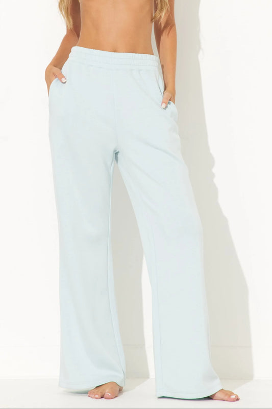 Ocean Drive Sailboat Blue Cloud Fleece Pant