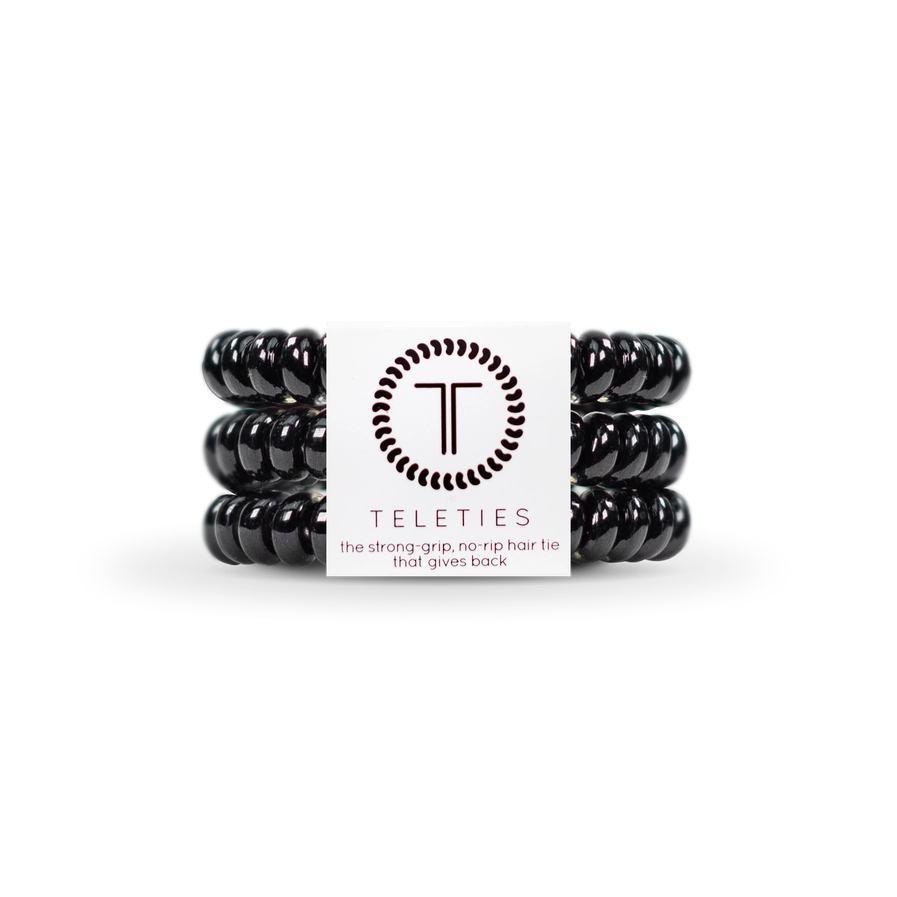 Jet Black Hair Ties