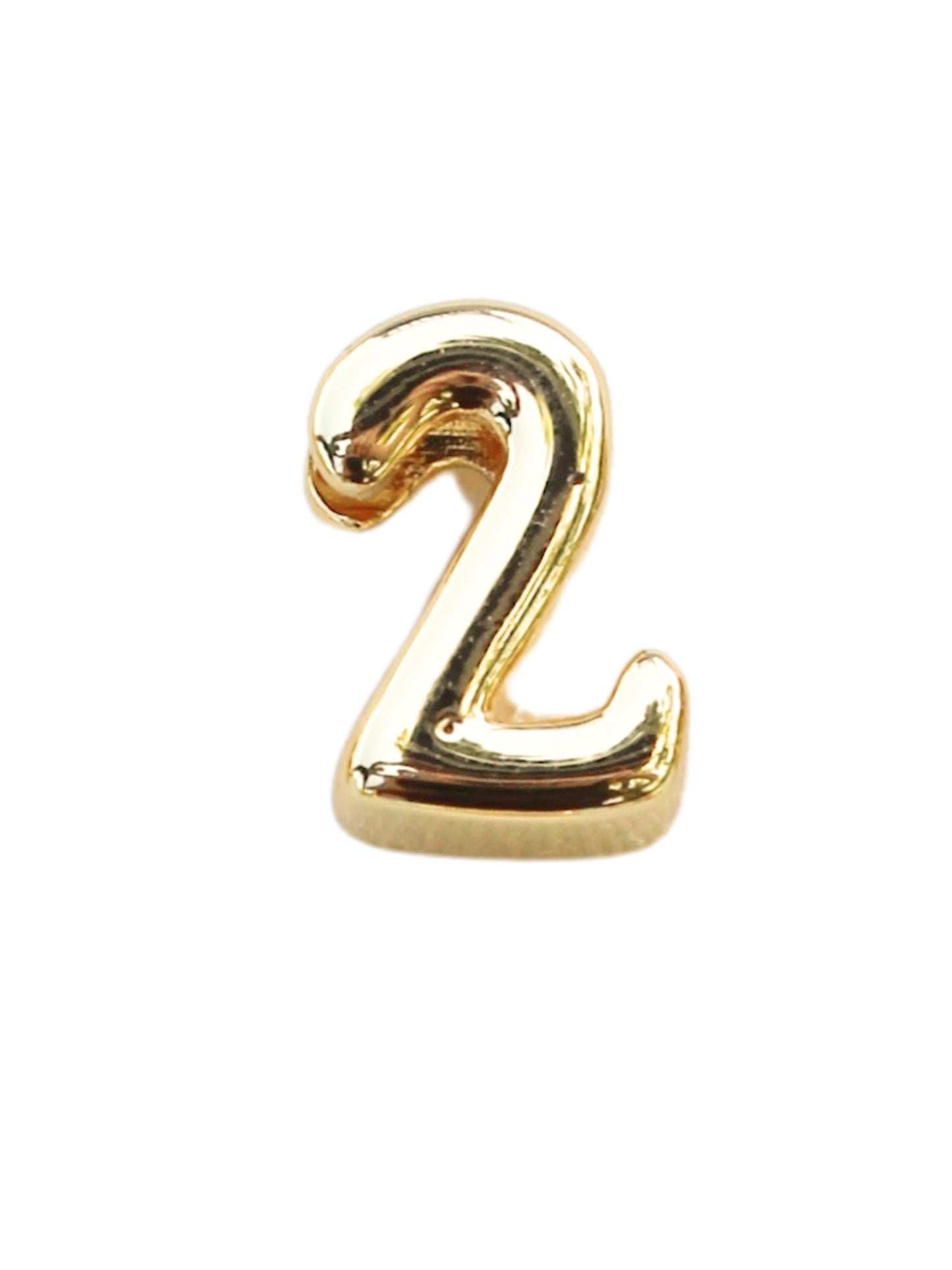 Gold Number Slide Charm